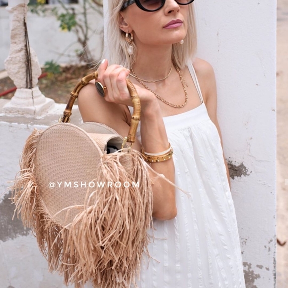 Mango Handbags - Braided Fringe tote